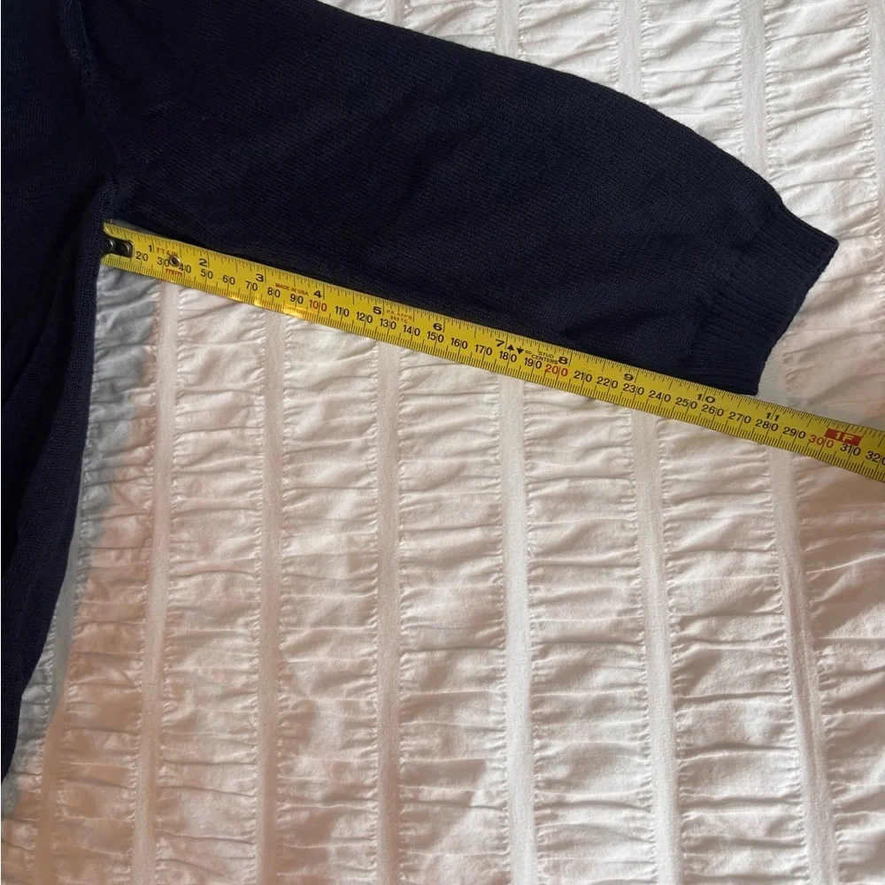 Classic Navy Blue Women's Cardigan - Picture 4 of 10